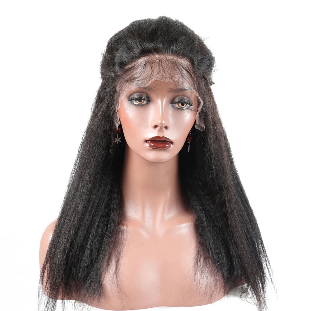 Kinky Straight Wig Lace Front Human Hair Wigs For Women 13x4 Brazilian Glueless Lace Fronal Wig 150 Density Ever Beauty Remy