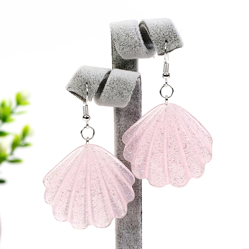 1 пара, модные блестящие серьги-капли из ракушки полимерная серьга для подарка на день рождения, ювелирные изделия для девочек-подростков