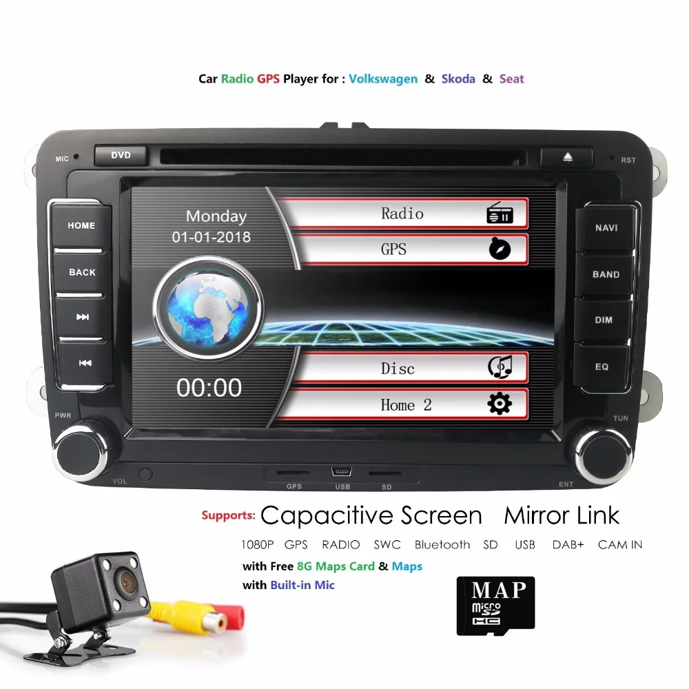 800*480 7in WINCE car radio dvd player GPS navigation CANBUS for VW Passat CC Golf Cabriolet Tiguan Jetta Polo Sedan Bora Sharan