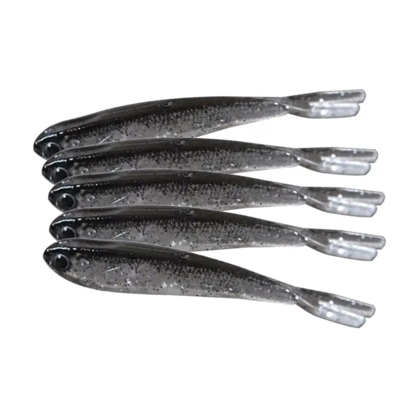  10pcs 7.5cm/2.2g Soft bait Swim bait Jig Head Soft Lure handmade soft fishing lure Fly Fishing Bait