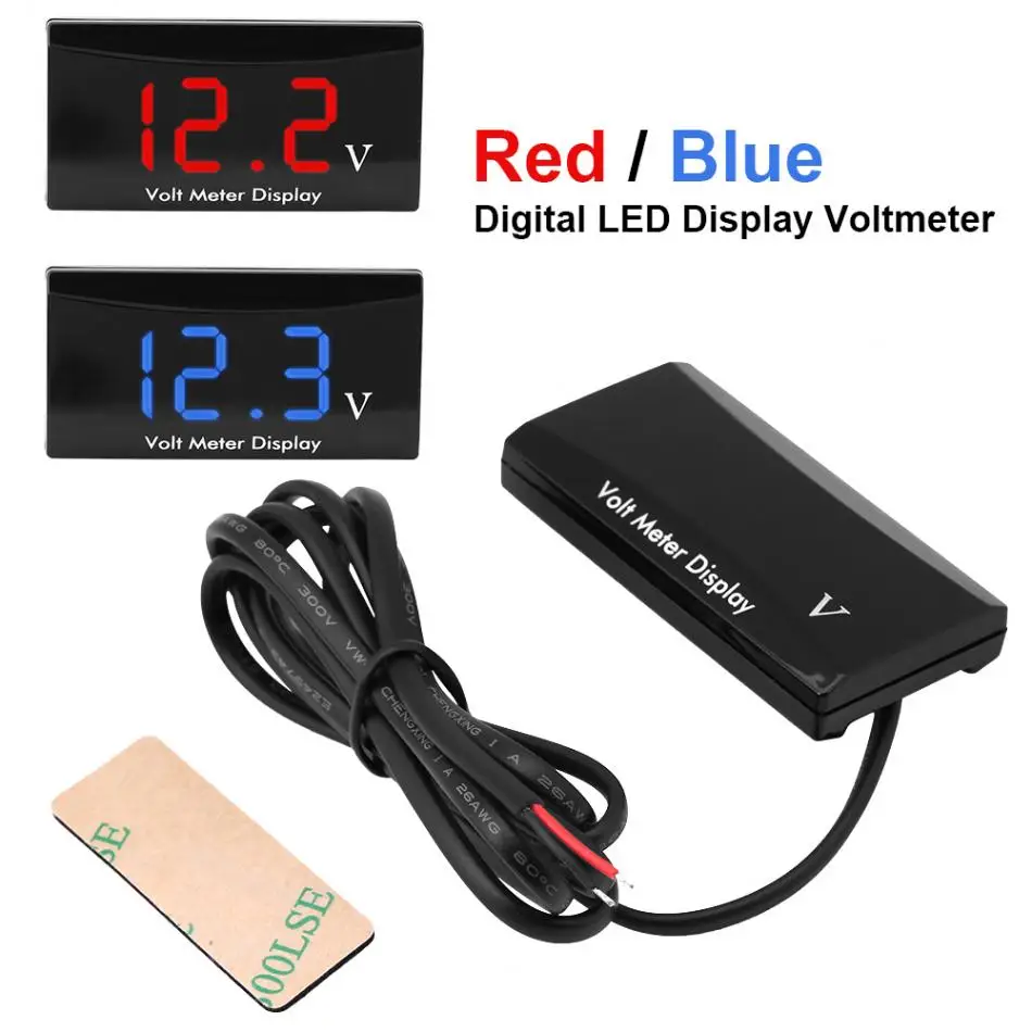 VBESTLIFE 12V Digital LED Display Voltmeter Voltage Volt Gauge Panel