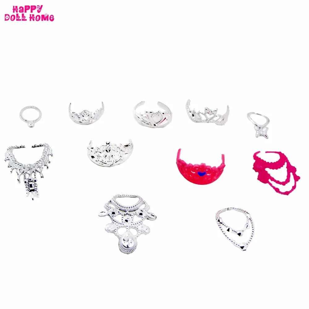 11 Pcs Set Fashion Jewelry Necklace Plastic Chain Crown Princess Empress font b Accessories b font