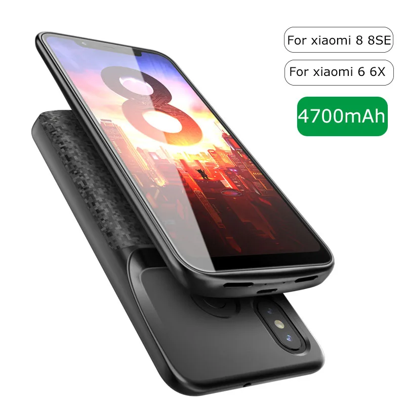 

For xiaomi MI 6 6X battery charger case Portable Travel Charging phone case For xiaomi mi 8 8 se External battery charger Cover