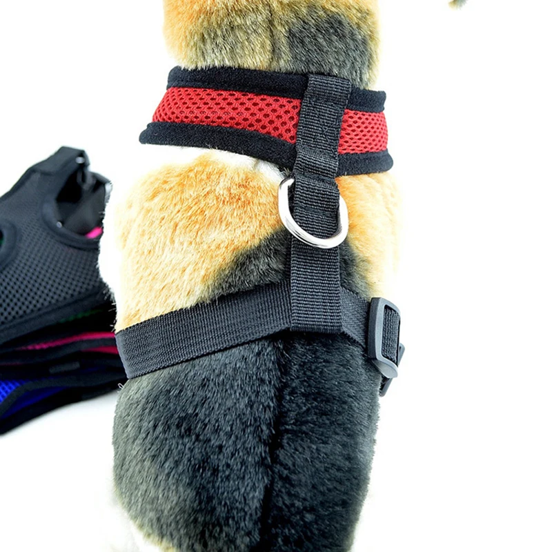Pet Adjustable Breathable Mesh Harness Dog Nylon Vest Breast-band Puppy Halter Chest Strap For Small Medium Dog Traction Supply