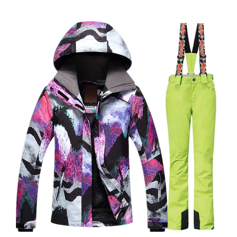 Gsou الثلوج النساء الدعاوى تزلج الشتاء على الجليد السترات و السراويل يندبروف ماء الملونة الإناث في الهواء الطلق الرياضة التزلج مجموعات Gsou الثلوج النساء الدعاوى تزلج الشتاء على الجليد السترات و السراويل يندبروف ماء الملونة الإناث في الهواء الطلق الرياضة التزلج مجموعات