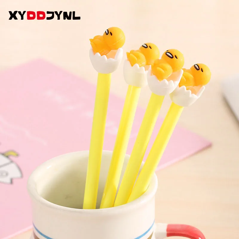

2Pc 0.38mm Kawaii Lazy Egg Gel Gudetama Ink Pen Stationery School Writing Pens Signature Pen Escolar Papelaria School Supply