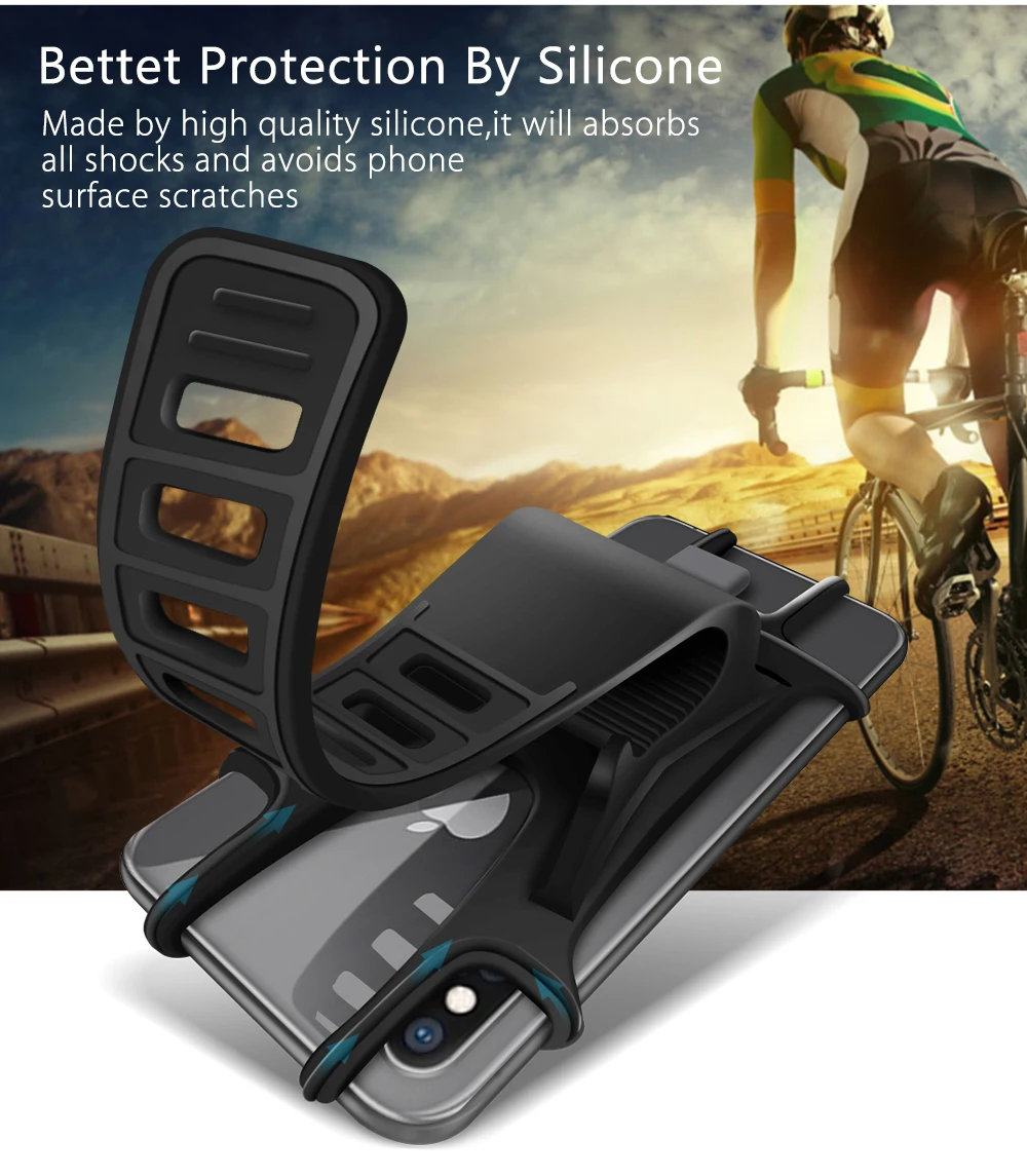 Natrberg держатель для телефона на велосипед Мягкая силиконовая велосипедная ручка крепление на руль расширитель подставка для мобильного телефона gps кронштейн