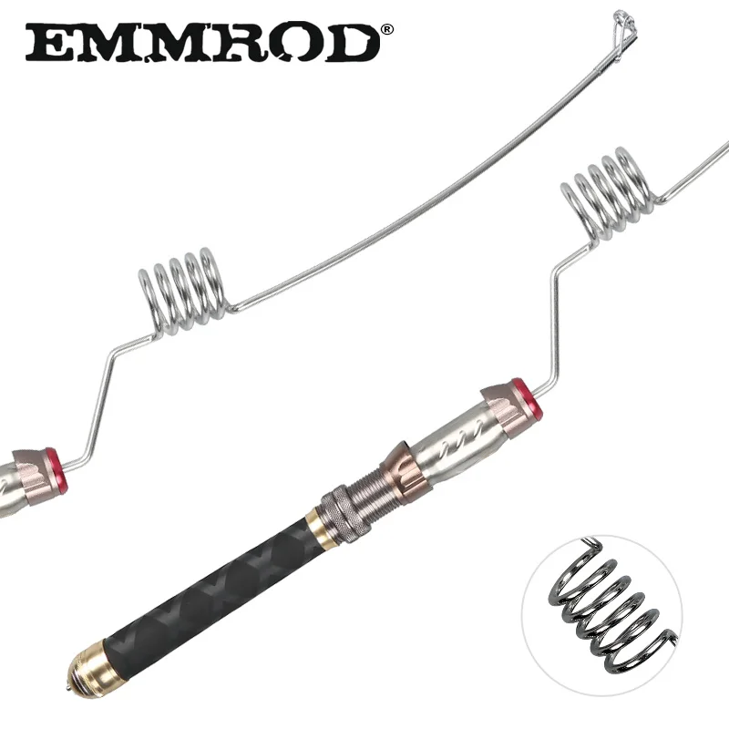 EMMROD нержавеющая сталь Удочка короткие портативный Спиннинг EVA+ нержавеющая сталь+ алюминиевая ручка ледоруб море удочка для лодки GZ