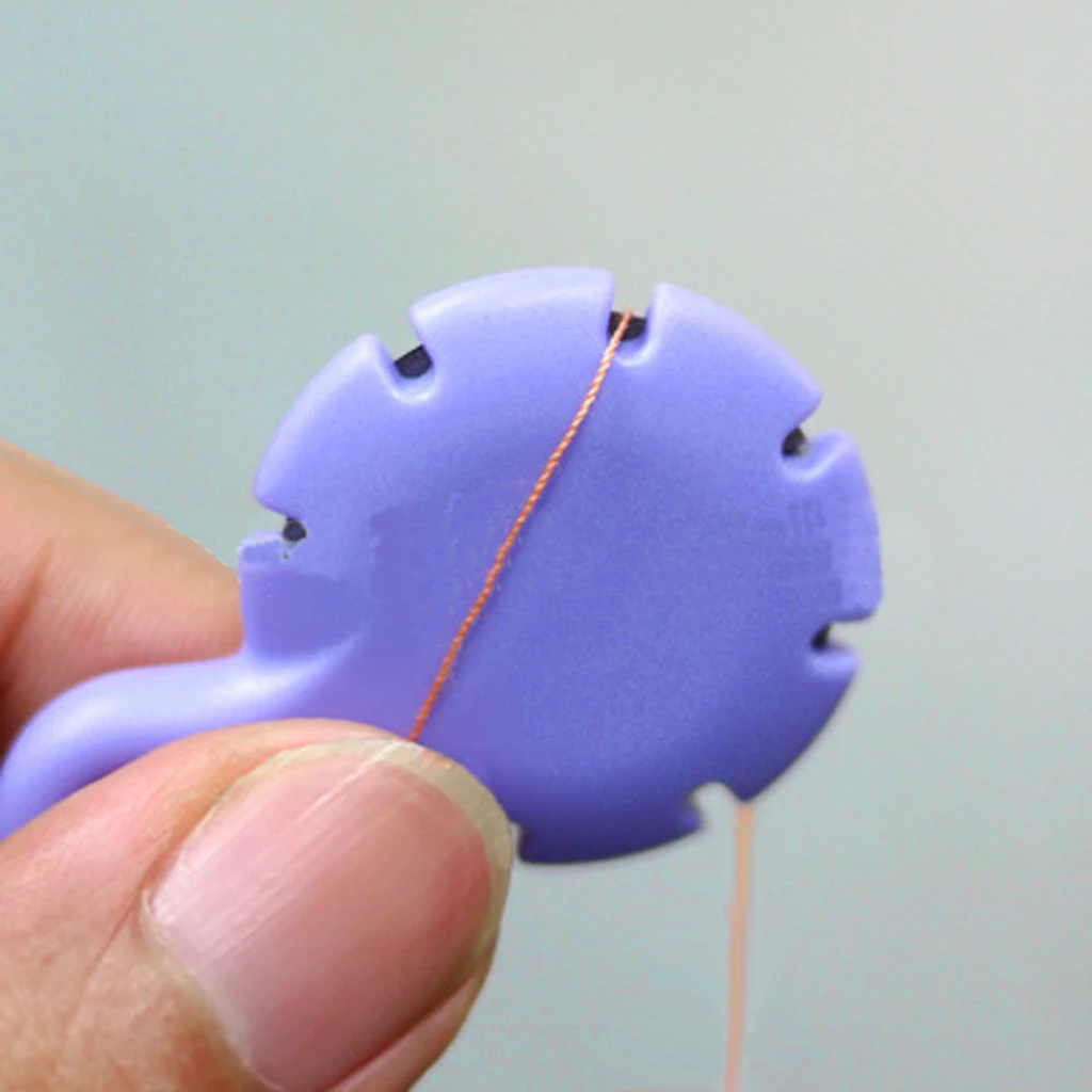 Thread Cutter Pendant - Plastic Purple Case - Great for Travel - Yarn Cutter