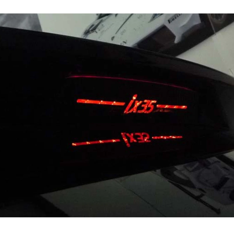 3D карбоновый тормозной фонарь наклейка для hyundai Tucson ix35 высокопозиционный задний тормозной светильник s Наклейка из углеродного волокна