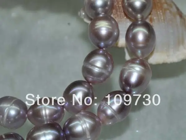 

Jewelry 0079 Natural purple 2strs AA+12-13mm luster drip freshwater pearls