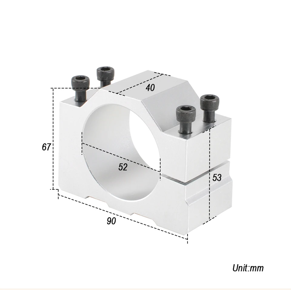CNC шпиндель зажим 52 мм Монтажный кронштейн для 300 Вт 400 Вт 500 Вт Шпиндельный мотор сверлильный фрезерный станок