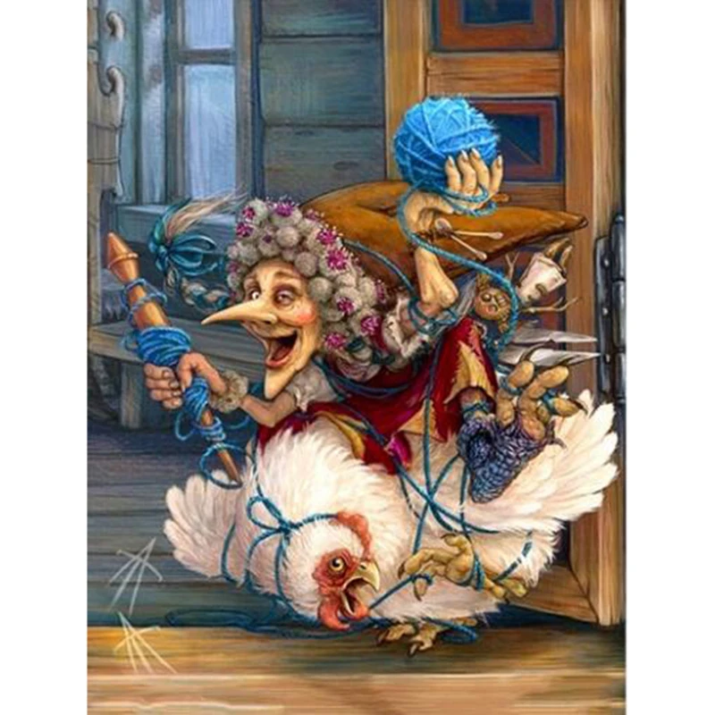 

Diamond Painting Cartoon Diamond Embroidery Witch Painting with Diamonds Picture of Rhinestones Diamond Mosaic Handmade