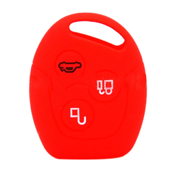 

Silicone Key Cover fit for ford Mondeo Fiesta Focus C-Max remote holder Car accessories protector creative: red