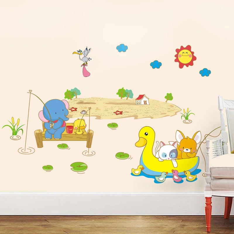 bathroom sticker Duck Bubble Bath Decor Wall Stickersfor kids rooms