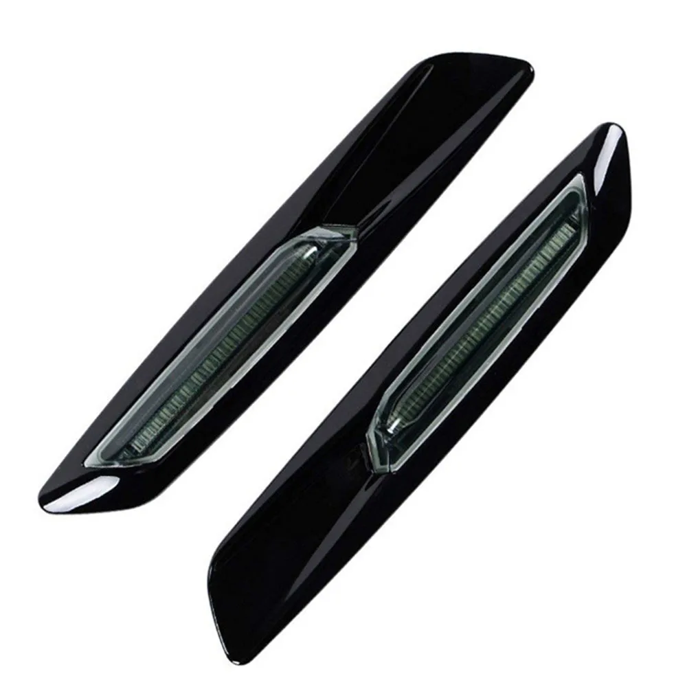 Best 2Pcs Amber LED Side Indicator Turn Signal Lights For BMW E60 E81 E82 E90 E90 E91 Smoke Lens F10 Style Black