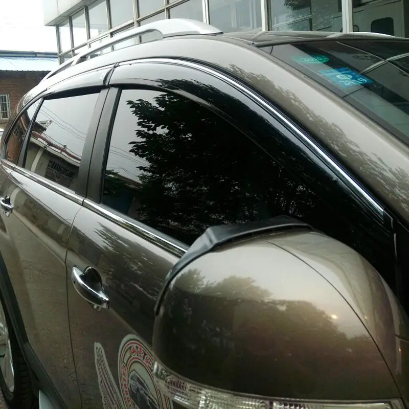 Для Chevrolet Captiva 2007- Пластик оконный козырек Vent Оттенки Защита от солнца Дождь Отражатель гвардии для каптива авто аксессуары 4 шт./компл