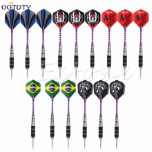 Черный никелированный наконечник для Дротика, сталь алюминий валы 2D лазерный полетов полета с накатанной головкой 3 шт./компл