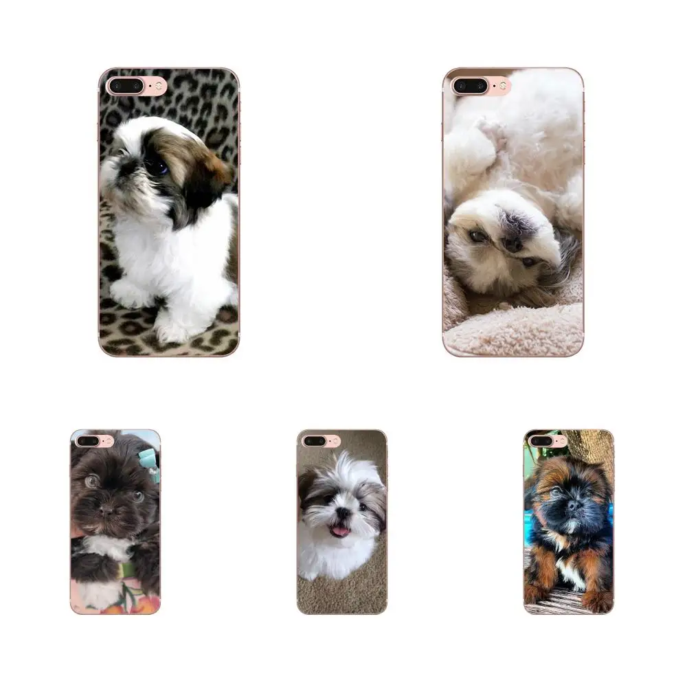 

Dog Puppies Shih Tzu Silicone Transparent Cover Cases For Samsung Galaxy Note 5 8 9 S3 S4 S5 S6 S7 S8 S9 S10 mini Edge Plus Lite