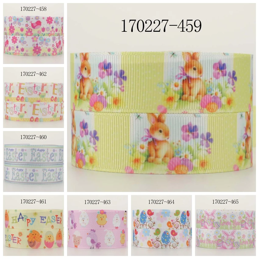 

10yards -different sizes -easter day ribbon Grosgrain ribbon - Cartoon character pattern printed ribbon