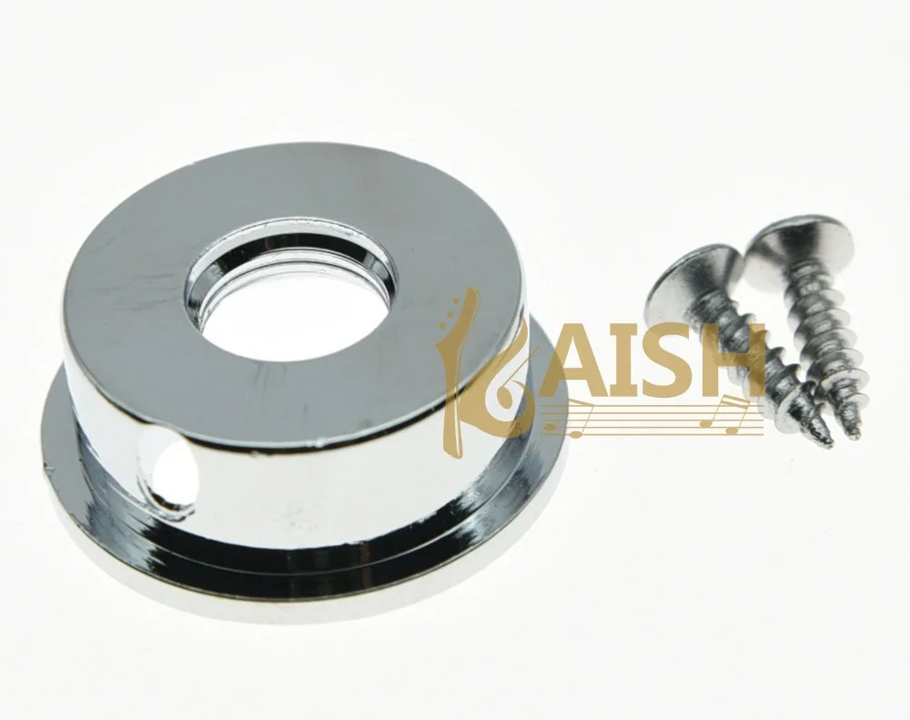 KAISH Electric Guitar Jack 1/4" Electrosocket Plate Fits for Tele Telecaster Chrome | Спорт и развлечения
