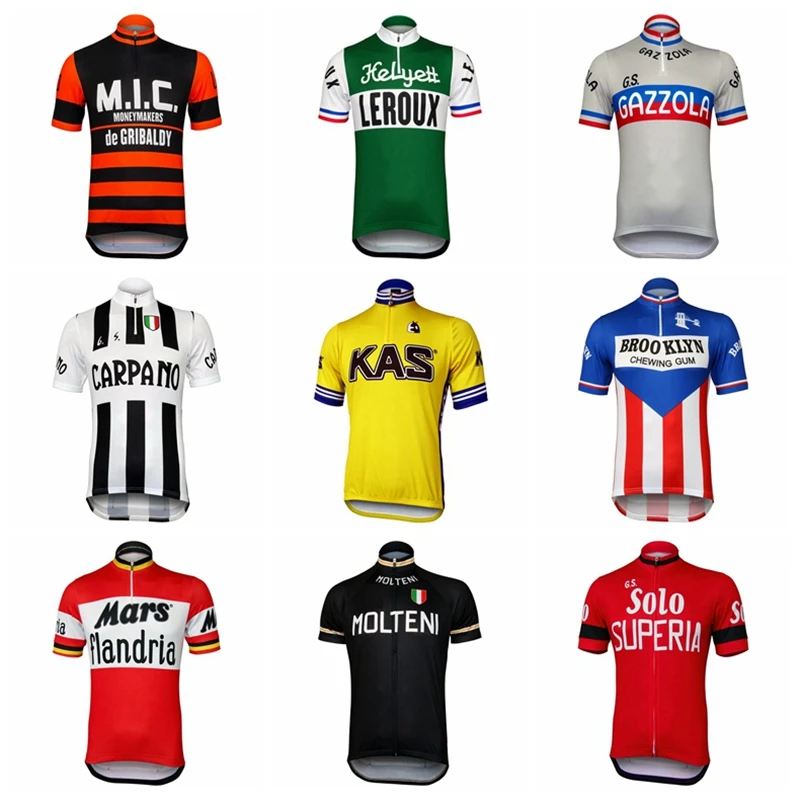 

Xvertex Summer Classical MTB Bicycle pro Bike Team Cycling Jersey men short sleeve Breathable Customized maillot retro ciclismo