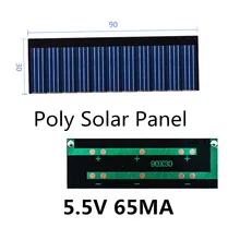 Poly Solar Panel 5.5V 65MA for Flashlight special solar panels 90*30MM