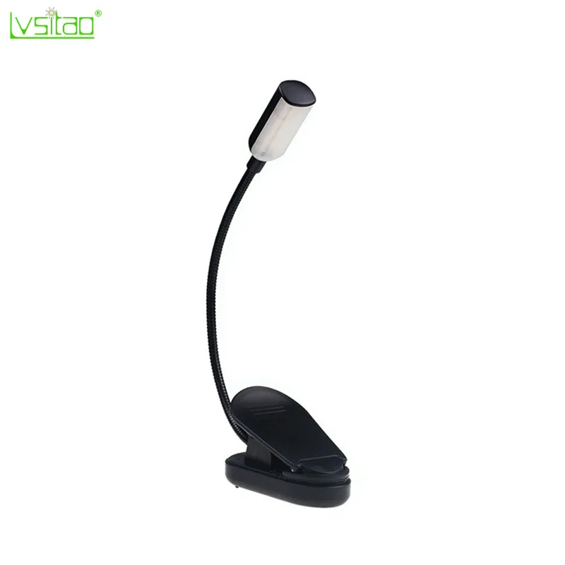 

creative clip table lamp USB book reading lamp study learning eye protection desk light 4led bedroom flexible metal hose bright