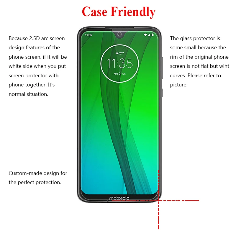 Закаленное стекло для Motorola G7 plus play power Защита экрана Moto g7plus g7play motog7 G6 защитная