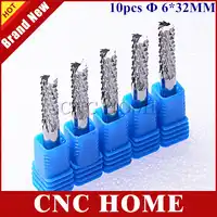 5 個 6 × 32 ミリメートル PCB CNC 彫刻フライスカッター、超硬ルータービットビットカッター、回路ボードツール HDF 、木材、炭素繊維