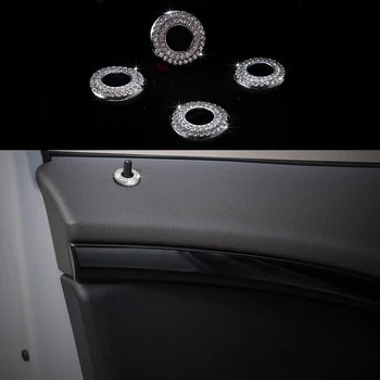 

4x Silver Gold Diamond Style Door Lock Pins Cover Trims For BMW 4 Series F32 F33 F36 14-17 & 3 Series F30 F31 GT F34 13-17