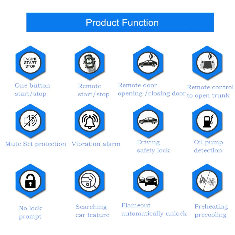 DOXINGYE, Автомобильная сигнализация, двигатель, кнопочный пульт дистанционного управления, система запуска без ключа, Автомобильная охранная сигнализация, дистанционное включение/выключение двери автомобиля