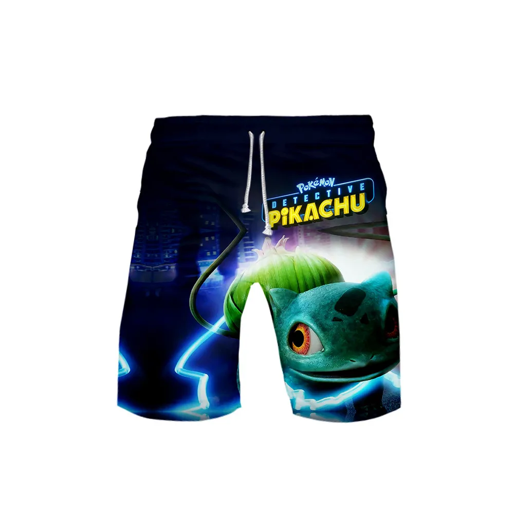 Pokemon Pikachu 3D пляжные шорты с рисунком шорты новые летние быстросохнущие пляжные плавающие шорты мужские Харадзюку пляжные шорты, плавки