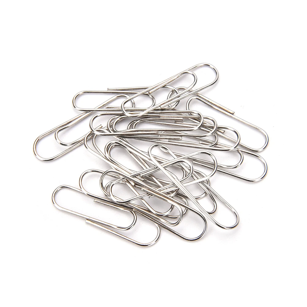 100PCS/set Sliver Polished Steel Mini Metal Binder Paper Clipboard Clips Paperclips school