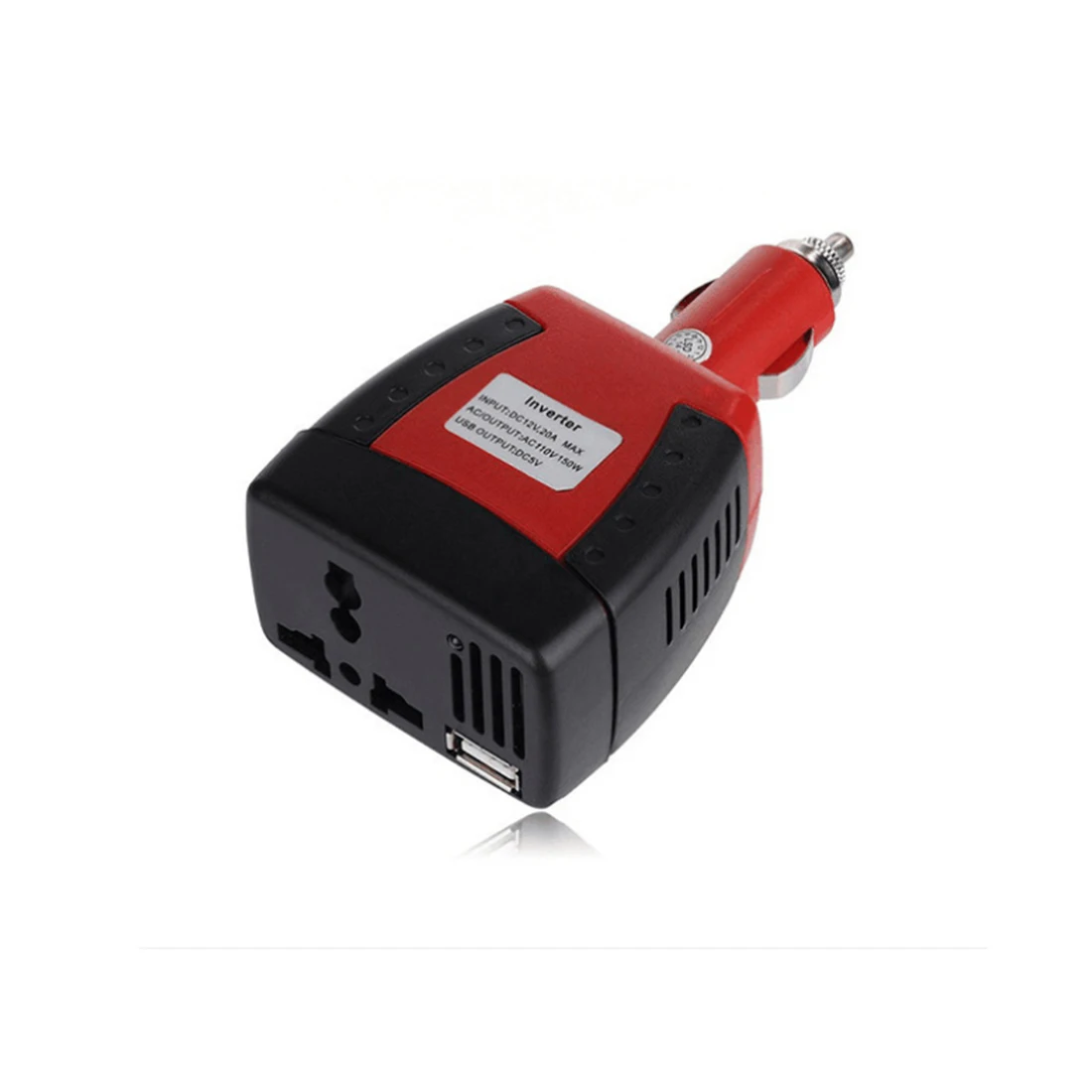 

Marsnaska New Arrival 150W Car Power Inverter 12V DC to 220V AC converter Adapter with Cigarette Lighter and USB For Laptop