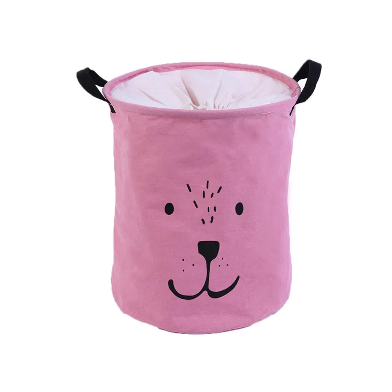 pink Корзина для белья корзина для хранения организации складная игрушка стол хлопок белье с ручкой грязная одежда корзина для хранения мелочей - Цвет: pink