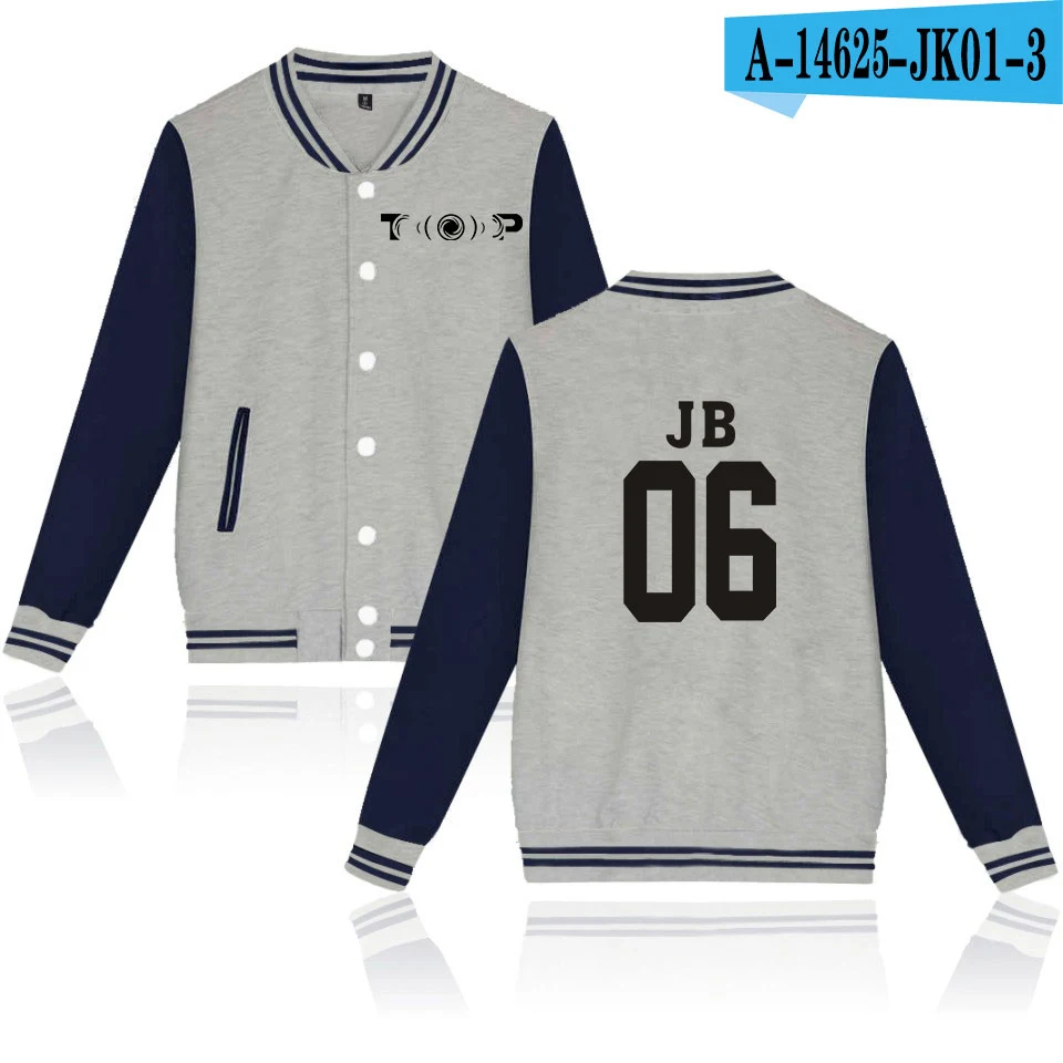 Kpop GOT7 спиннинг Топ 2D принт Harajuku бейсбольная Толстовка горячая Распродажа бейсбольная куртка Мужская/женская одежда - Цвет: picture color