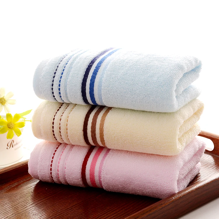 Fashion Striped Genuine Face Hand Towel High Quality 34cm*74cm 100 Cotton Brand Towel 3pcs/lot