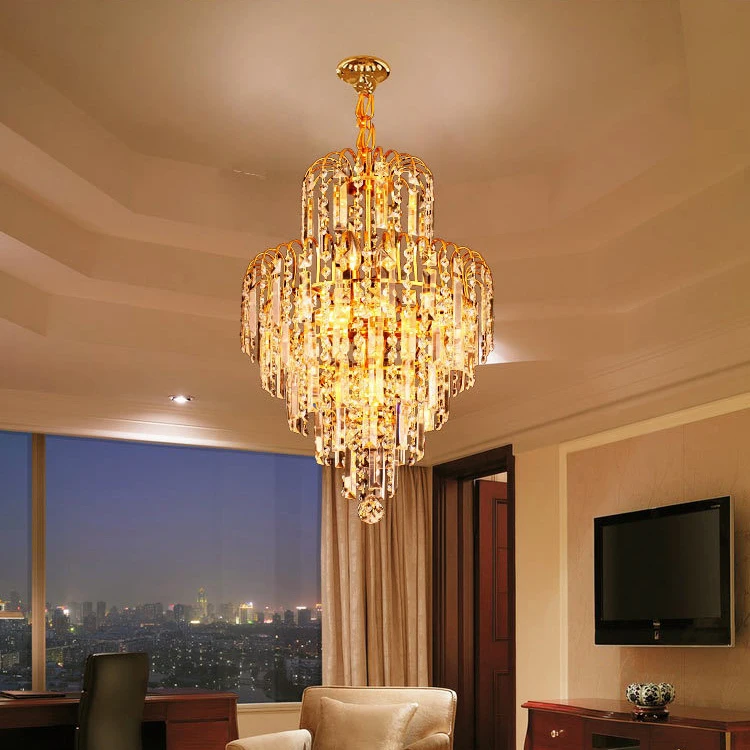 Crystal Luxury quality gold pendant lights combination style