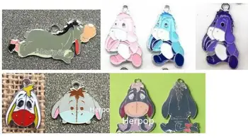 

10pcs cartoon eeyore mix cute Enamel Metal Charm necklace Pendants DIY Jewelry Making Party Favors S-011