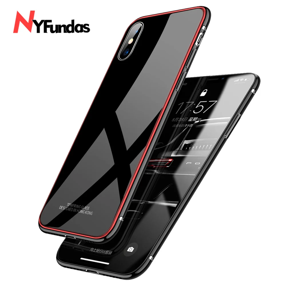 NYFundas для iPhone X Чехол ударопрочный 360 Роскошный чехол XS Max XR 8 7 6 6S Plus 10 Coque аксессуары