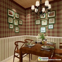 papel de parede Scottish tartan retro American country imported pure paper wallpaper bedroom living room dining background