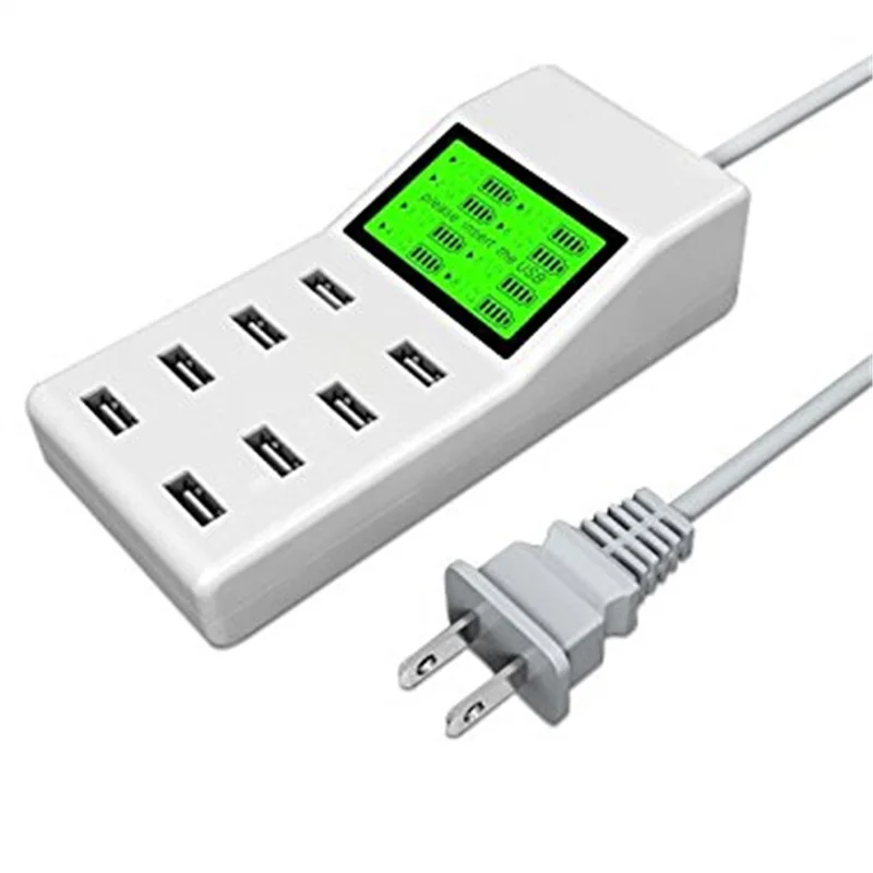 

High Quality Universal EU US UK Plug 8 Port Micro USB Power Charger Adapter HUB For Samsung For iPhone For Xiaomi Mobile Phone