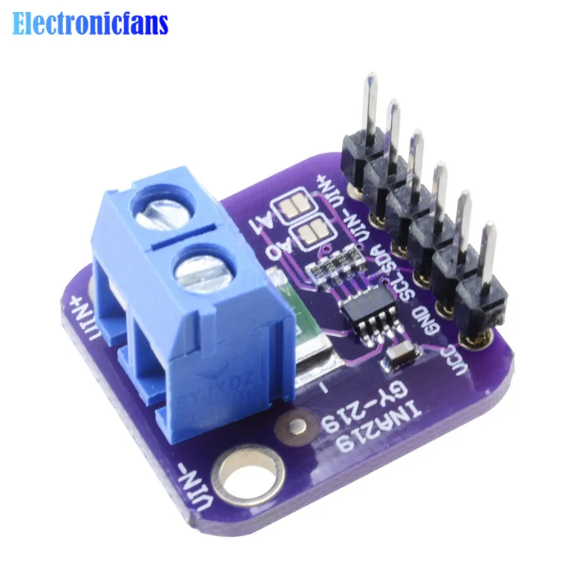 1 компл. GY-219 INA219 IC двунаправленный DC ток питание сенсор коммутационная плата модуль мониторинга для Arduino