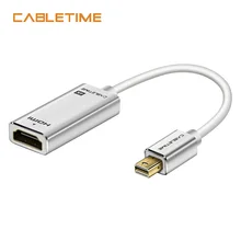 Cabletime Thunderbolt Mini Display port To HDMI Adapter Male-Female 4K 30Hz Mini DP to HDMI for PC Macbook Pro Lenovo 4k N170