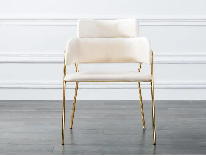 Simple Dining Chair Leisure Chair Metal Cloth Pink Armrest Dining Chair Designer Coffee Back Chair. Simple Dining Chair Leisure Chair Metal Cloth Pink Armrest Dining Chair Designer Coffee Back Chair.