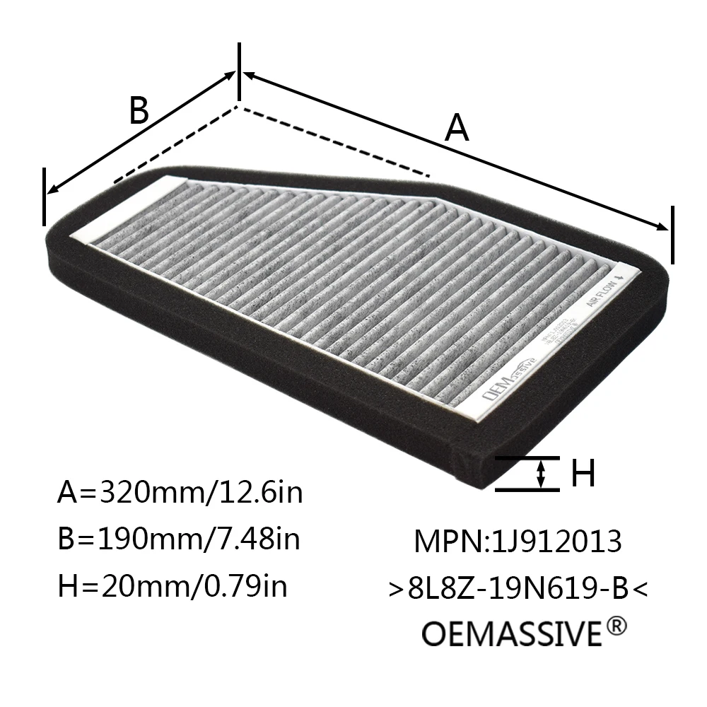 Автомобильный пыльца салонный фильтр с активированным углем 8L8Z-19N619-B для Ford Escape Mercury Mariner Hybrid 2008 2009 для Mazda Tribute 2010