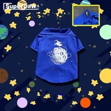 Модная рубашка в стиле «Вселенная» для собак, собак, щенков, французских бульдогов, летняя футболка, Одежда для животных, жилет для мопса, одежда для домашних животных, костюм GZC24