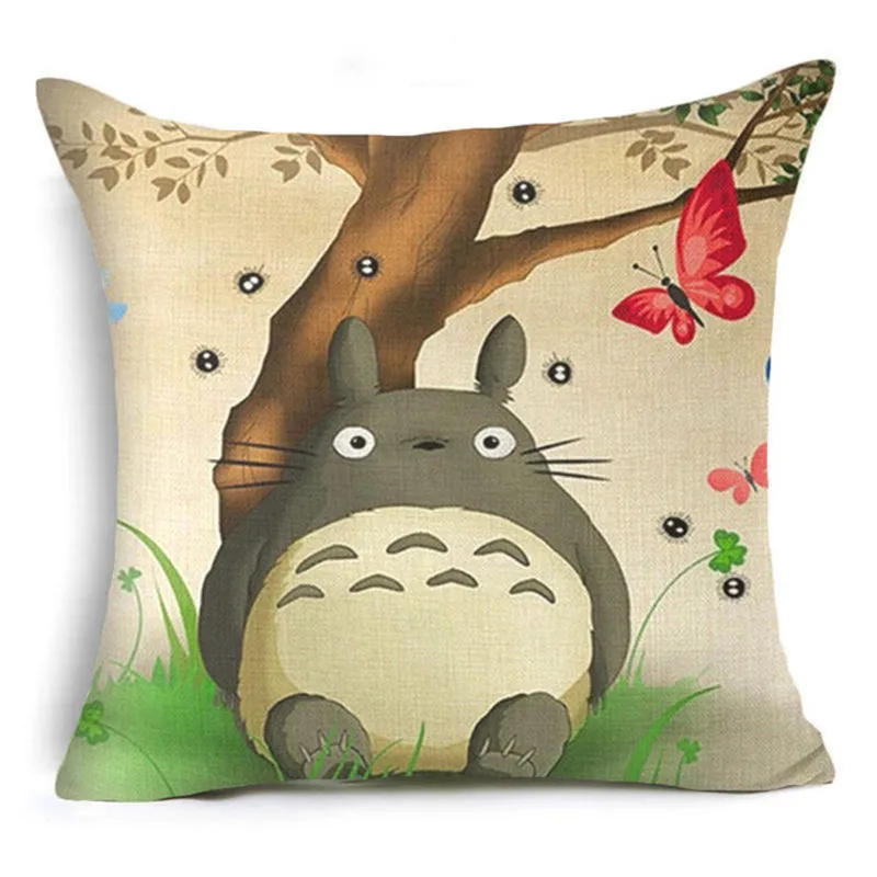 подушки мультяшные. декоративные подушки для детей с мультяшными животными. квадратная подушка. игрушка антистресс тоторо. подушка cartoon.