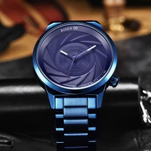 Top Brand Luxury Fashion Men Quartz Watch 2019 Photographer Series Unique Camera Waterproof Stainless Steel Men Wrist Watch Blue